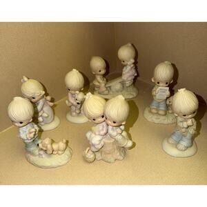 Precious Moments Figurines Lot of 7 From Original 21 1976-1977 Only 5 With Boxes